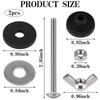 2PCS Universal Toilet Seat Screws Replacement Kit, Heavy Duty Toilet