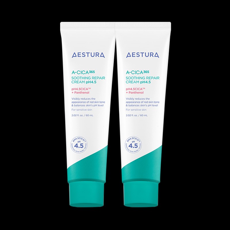 Astra [에스트라][더블]에이시카365 리페어 크림pH4.5 60ml*2EA [Astra][Double] Aishika 365 Repair Cream