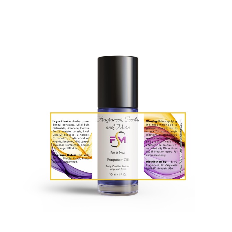 Eat it Raw Fragrance Oil - 1 Fl Oz Glass