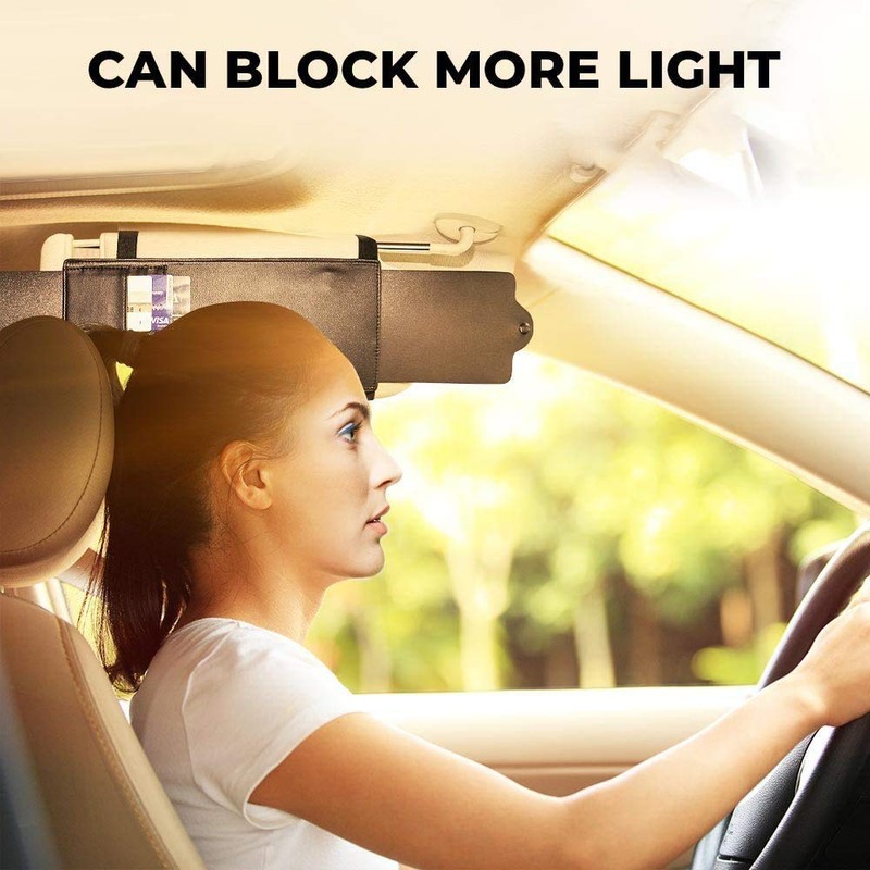 JoyTutus Car Sun Visor Sunshade Extender, Adjustable Car Sun Visor