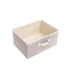 Foldable Fabric Storage Cube Bin with Metal Handles, Gray