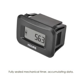 Jayron Hour Meter Gauge DC 5V to 60V Voltage,Maintenance Timer Accumulated Data Waterproof Design for Small Engines,Such as Generator Lawn Mower Dirt Bike Riding Mower Boat Outboard Motor