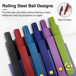 6pcs multi color ink hydrogel pen with a 0.5 mm midpoint for smooth writing. High-end series cute pen diary notes, office supplies, school supplies, gifts for women and men, back-to-school season supplies:_6 pcs multi-color pens