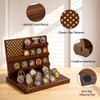Challenge Coin Display, Solid Wood Military Holder Up to 80