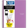 Five Star Spiral Notebook + Study App, 1 Subject, College