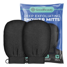 GoodBeauty GoodBeauty 2 Pack Shower Exfoliating Gloves Bath Massage Scrubbing, Shower Exfoliating Mitt for Men Women Shower Body Scrub, Unclog Deep Pore Gentle Viscose Fiber
