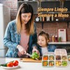 4 Pcs Recipientes para Aperitivos,4 Compartimentos para Almuerzo