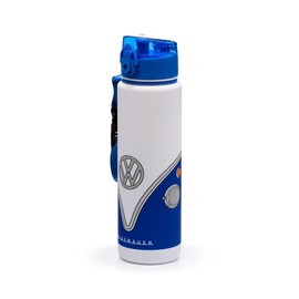 Volkswagen VW T1 Camper Bus Blue Pop Top 600ml Shatterproof Bottle