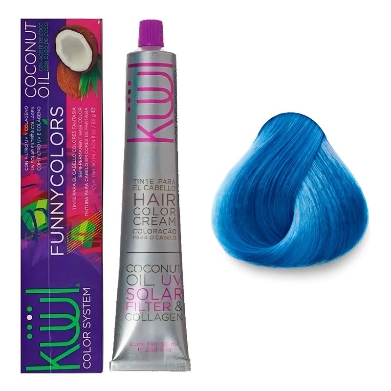 Tinte Küül Funny colors tono azul neón para cabello