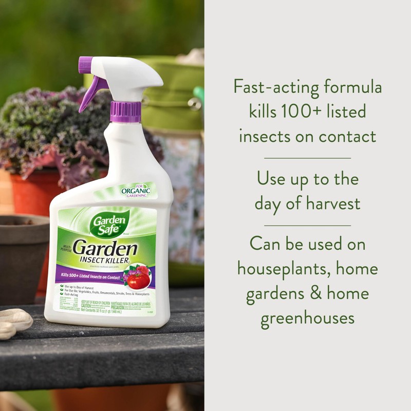 Garden Safe Brand Multi-Purpose Garden Insect Killer2, 32 Fluid Ounces,