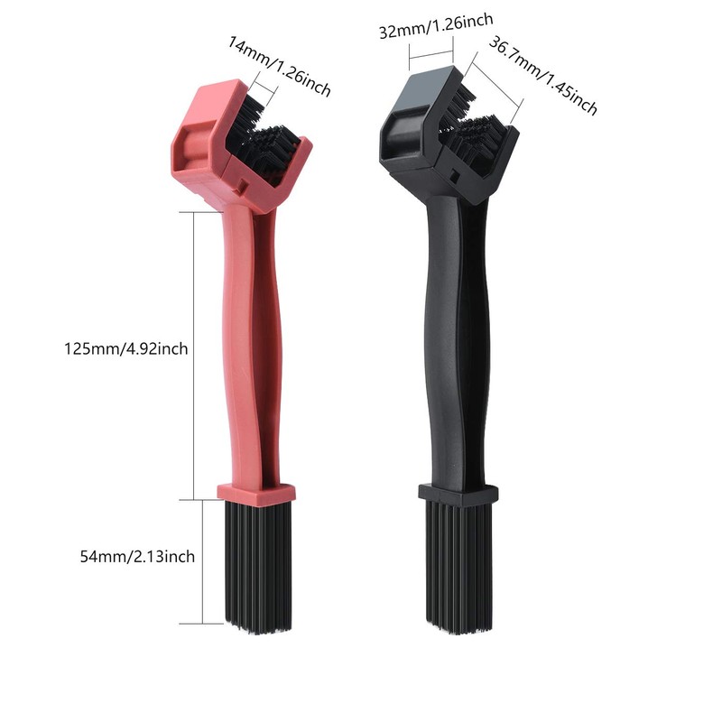 Pack of 2 Chain Brush Bicycle Motorcycle Chains Effective (Black
