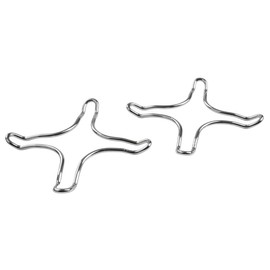 FACKELMANN Gasherd-Aufsatz Gasherdaufsatz/-Kreuz verchromt, Metall, Silber, ca. 12,5 x 15,2cm, 2-Einheiten, 45135