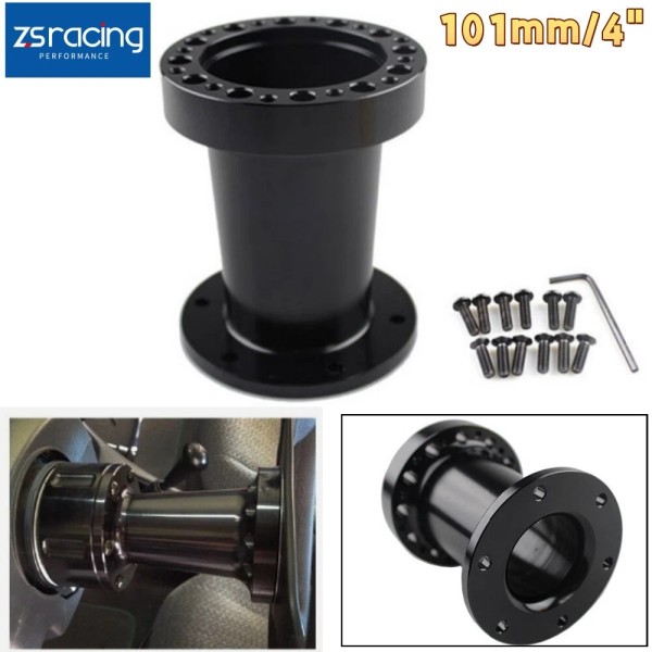 ANNX 4"101mm Black Durable Car Racing Steering Wheel Hub Spacer
