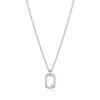 Philip Jones Silver Plated Paperclip Necklace Created with Zircondia® Crystals