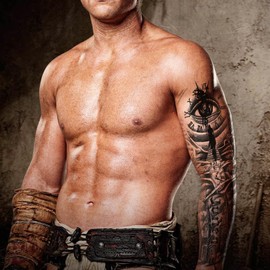 Kotbs 6 Sheets Large Tribal Totem Temporary Tattoo Sleeves, Realistic Dragon, Clock, and Viking Designs, Fake Tattoos Sleeve for Cosplay, Festivals, and Halloween