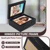 Photo Frame Hold 4 Photos, 4x6 Hinged Folding Wood Picture