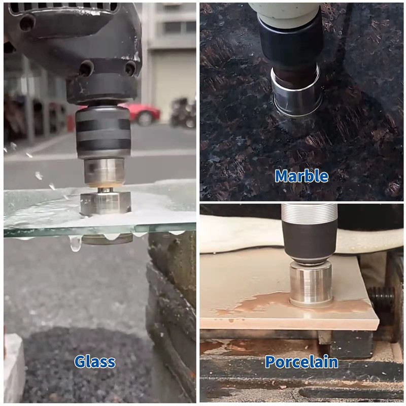4-1/8"(105mm) Diamond Hole Saw, Glass Hole Saw with Guiding Drill