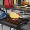 VGMiu Football Display Case with Wood Base, Acrylic Football Case
