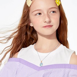 Midir&Etain 10 Year Old Birthday Gifts / 10th Birthday Gifts for Girls Daughter 925 Sterling Silver Rose Flower Moonstone Pendant Necklace for Women Sister Mothers Day Christmas Anniversary Jewellery