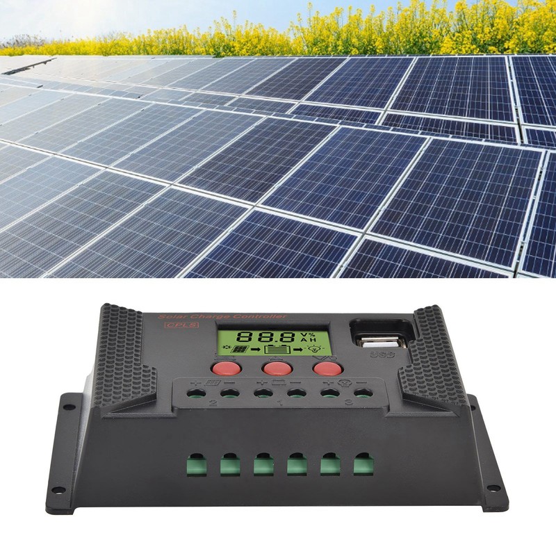 12V/24V Solar Charge Controller 50A PWM Intelligent Battery Charging Regulator