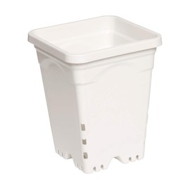 Hydrofarm 6" x 6" Square White Pot - 50 Pack