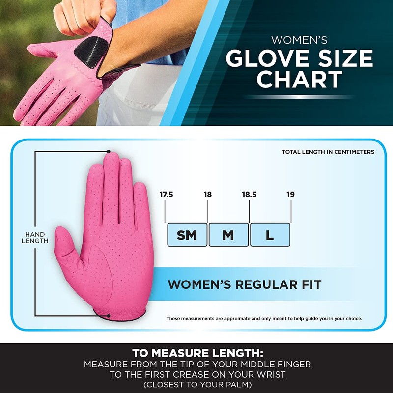 CALLAWAY Women's Gloves, Teal, Large