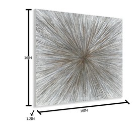 Yihui Arts Abstract Sunshine Wall Art - Hand-Painted Square Painting for Office, Hallway, Fireplace Decor with Stunning Artwork and Pictures