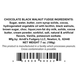 Arndt's Fudgery, LLC DBA The Amish Buggy Home Made Creamy Fudge - 1 Lb Box (Chocolate Black Walnut)