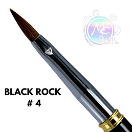 Mc Nails. Pincel Kolinsky Black Rock #4 Para Uñas Acrílicas, Polvo Acrílico. Manicure, Pedicure.