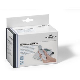 Durable Telephone Clean 578502 Fleece Cleaning Cloths Pack of 50