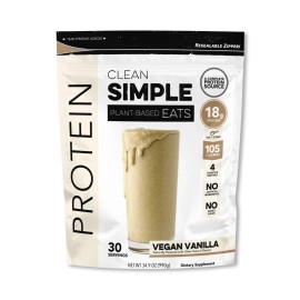 Clean Simple Vegan Vanilla Protein – Plant-Based, 30 Servings, All Natural