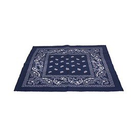 Macahel Cotton Paisley Design Bandana (Navy)