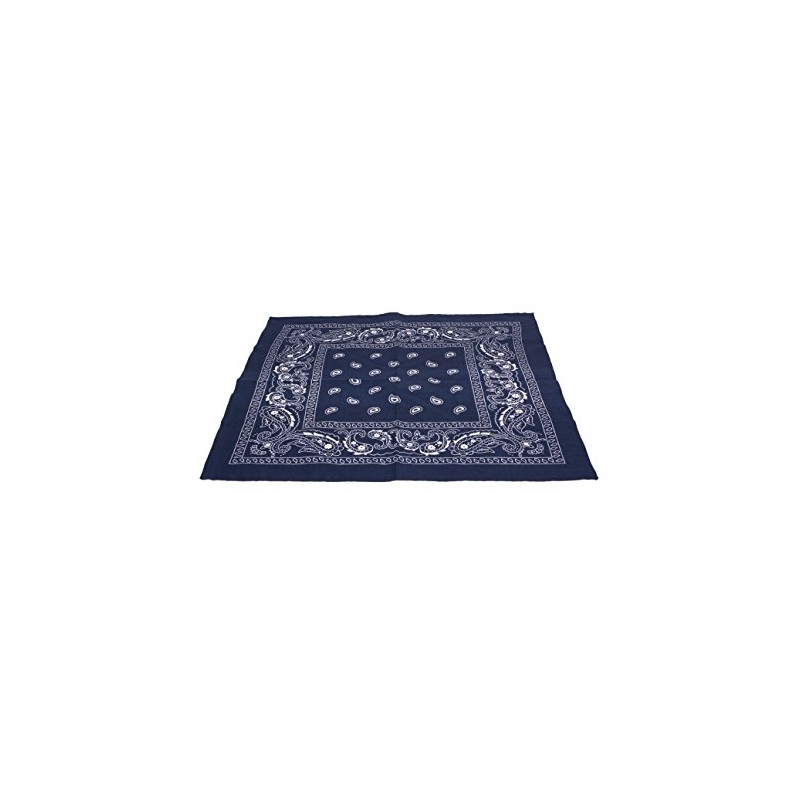 Macahel Cotton Paisley Design Bandana (Navy)