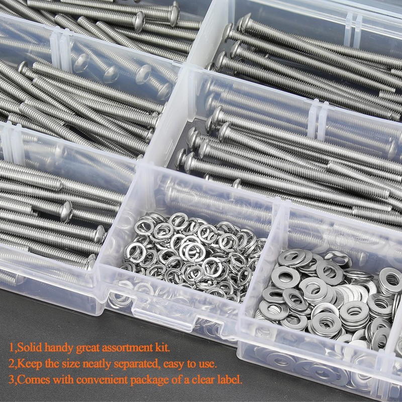HELIFOUNER 400 Pieces M3 x 30mm /35mm /40mm /45mm /50mm,