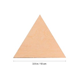 Unfinished Wooden Craft Pieces - 15pcs Triangles & Slices - DIY Arts & Crafts Supplies - 10cm