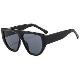 COTIA Square Oversized Sunglasses for Men Women Classic Retro Fashion Wide Legs Sun Glasses Eyewear, Black