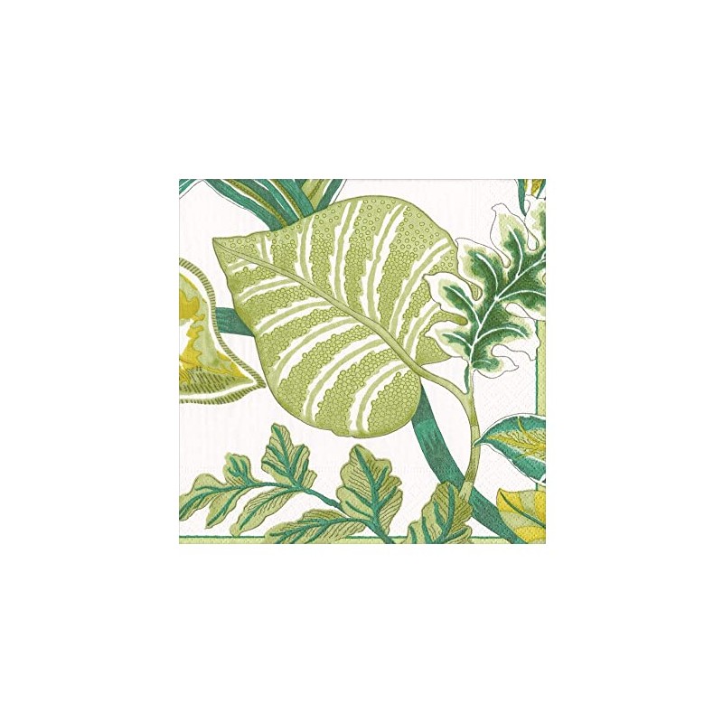 Caspari Florida Luncheon Napkins in Ivory - 20 Per Package