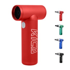 Kica Jetfan 1.0 Electric Air Duster Cordless Portable Cleaning Tool for Computer/Housework/BBQ/Outdoor/Camping/BarberStore/Car,Aluminum Body,Up to 86000RPM, Environmental Air Can Tool - Red