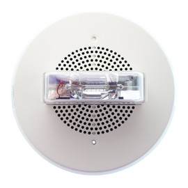 Wheelock - E90-24MCC-FW - Round, Ceiling Mount Speaker/Strobe, White, 15/30/75/95 cd, 25/70 vrms