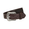 ARIAT Men's Floral Tab Faux Crocodile Leather Belt, Brown, 36