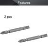 Utoolmart 2Pcs Magnetic Double Head Screwdriver Bits PH2/SL6, 1/4 Inch