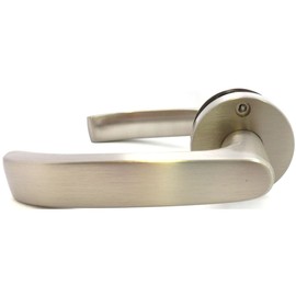 Kawaguchi Giken JL-24-1M-N JL-24-1M-N JL-24-1M-N Empty Locking Lever Handle for Residential Indoor Use, Backset, 2.0 inches (50 mm), Nickel Silver