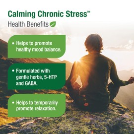 Bell Calming Chronic Stress™ | A natural health product | Features a blend of herbal extracts, 5-HTP, GABA and more.