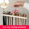 Belt Hanger for Wardrobe, Plastic and Metal Tie Hanger with