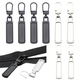 OUDQFCJ Pack of 8 Universal Zip Replacement Parts for Suitcase Coat Boots Jacket Backpacks