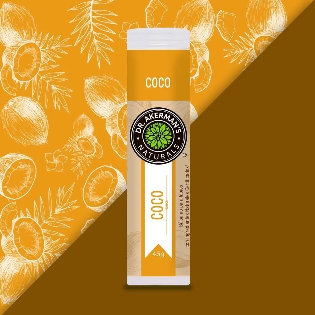 Bálsamo Para Labios Coco Dr Akermans Naturals 4.5 G