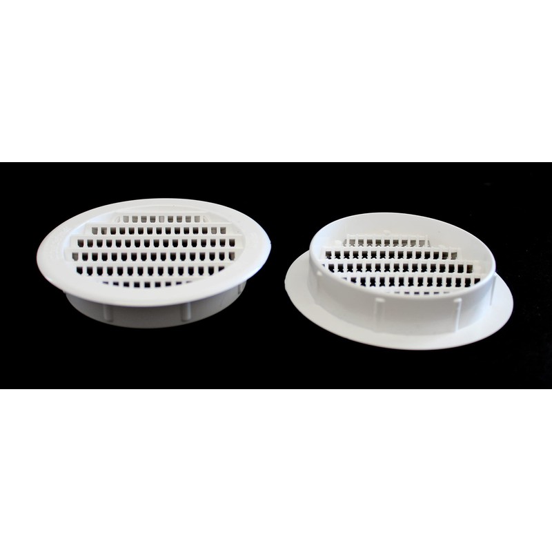 3" Round Plastic Louver Soffit Air Vent Reptile Screen Grille