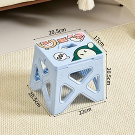 Small Folding Stool Portable, Seating Collapsible Stool, Load 50kg 20cm, Bathroom Kitchen Plastic Foldable Stools for Travel Camping Sitting