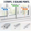 3-Piece TPU Sliding Window Seal Strip Set for Wind, Dust