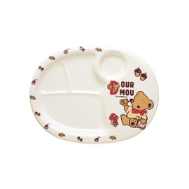 Daiwa (Two Japanese) melamine Kids Dinnerware "dexyu-rumu-" Lunch Plates (Large) MC – 31 – DM
